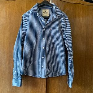 Hollister Men’s Blue Button Down Shirt Size Small